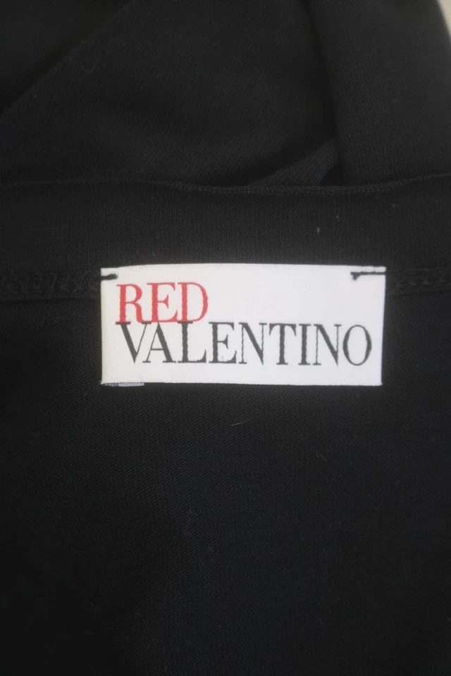 Camiseta informal RED Valentino para mujer con textura manga corta lazo negra talla S Foto 4 de 4