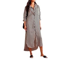 NWT BANANA REPUBLIC Long-sleeved Midi Poplin Shirtdress size Petite M
