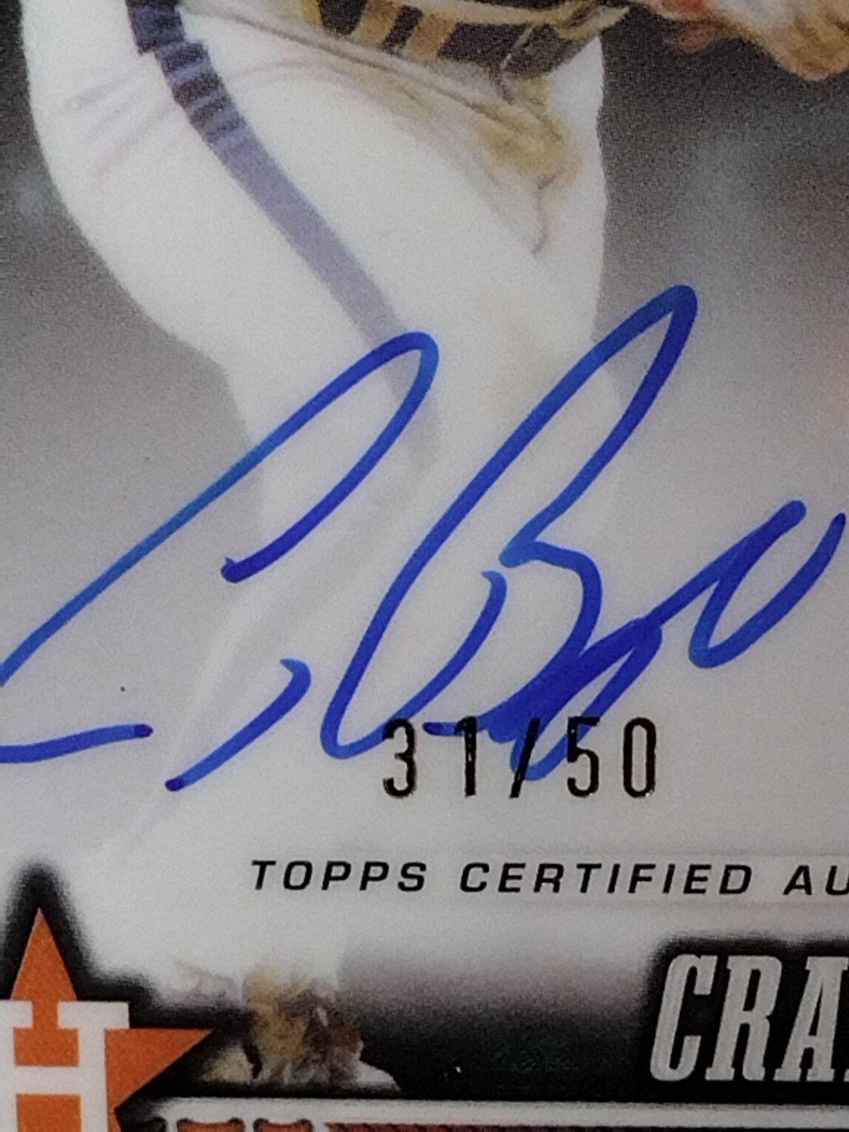 2026 Topps Chrome Baseball Craig Biggio Gold Auto /50 view 7
