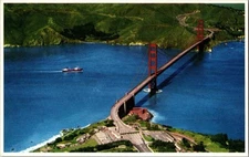 GOLDEN GATE BRIDGE, SAN FRANCISCO Vintage Postcard KE9