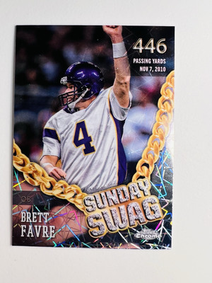 2024 Topps Chrome Football Brett Favre Sunday Swag Laser Vikings Packers Jets
