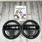Mario Kart Wii (Nintendo, 2008) w/ 2 Racing Wheels Tested and Working *OEM* CIB