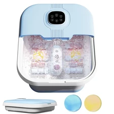 Collapsible Foot Spa Massager Foot Bath Soak Tub with Heat Bubble Massage Beads