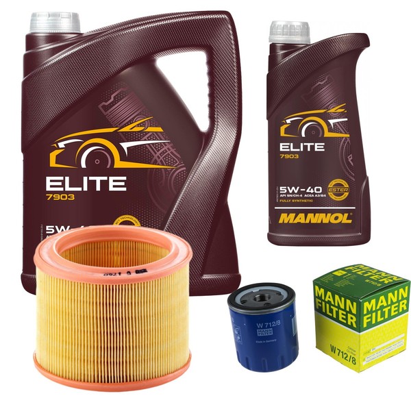 Inspektionspaket 6L Mannol Elite 5W-40 FüR Peugeot 205 I 1.7 Diesel 1.9 309 II-image