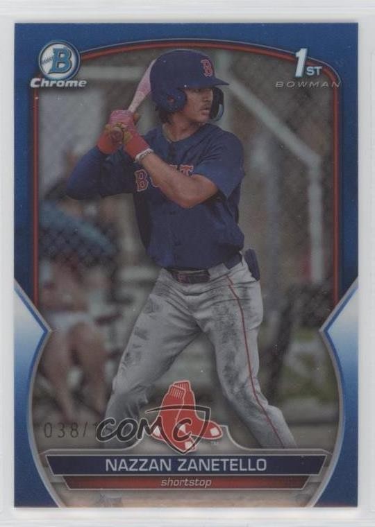 2023 Bowman Draft Chrome Blue Refractor 38/150 Nazzan Zanetello #BDC-3 0s55