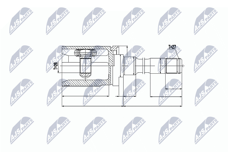 Nty Inner Cv Joint For Bmw X5 E70 06-, X6 E71 08- /Right - Image 6