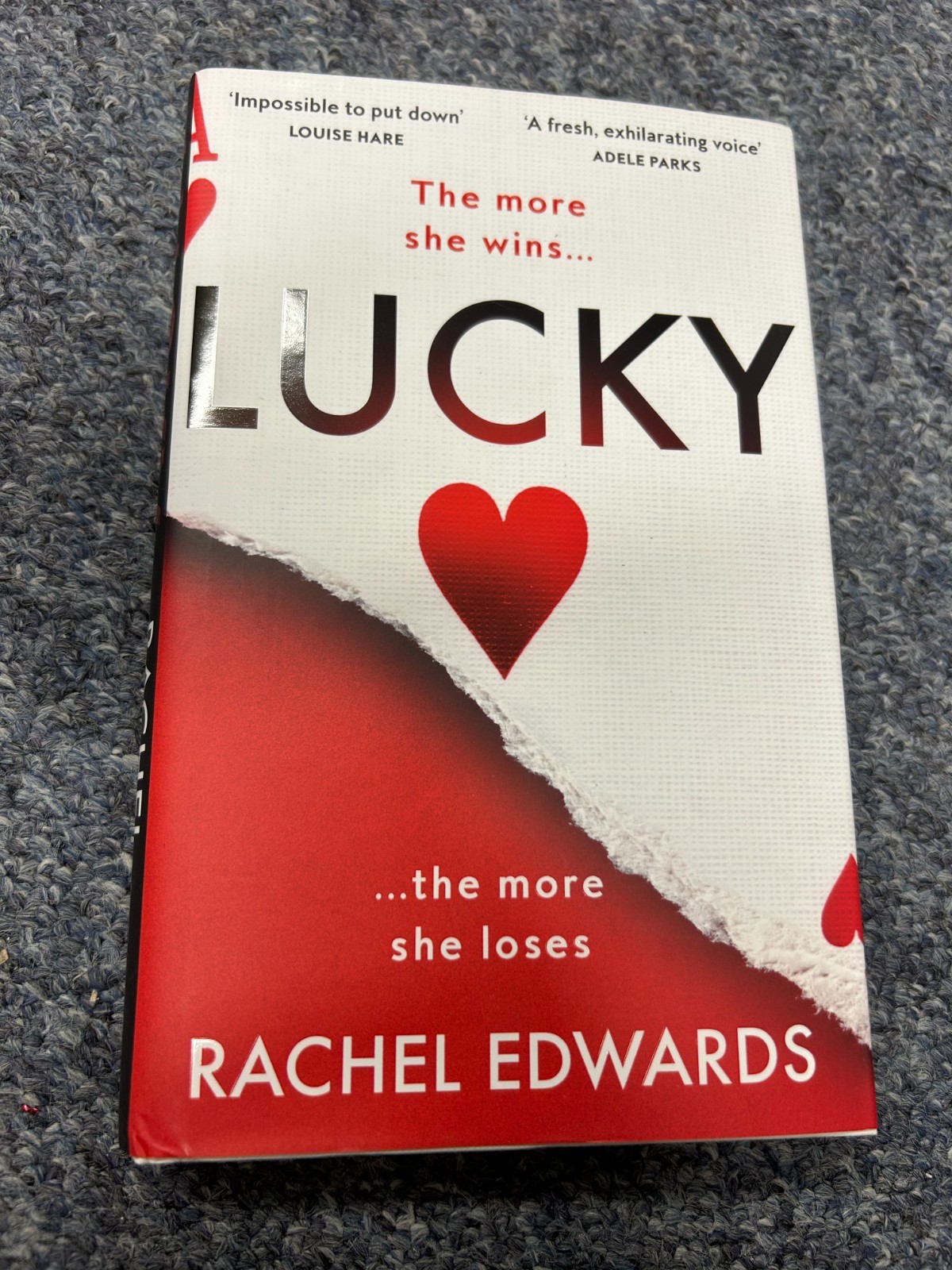 Lucky by Rachel Edwards (Hardback) RARE SIGNED FIRST EDITION 1ST PRINTING