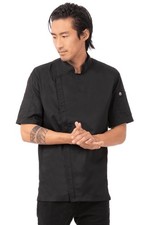 Chef Works Men's Springfield Chef Coat Large Black
