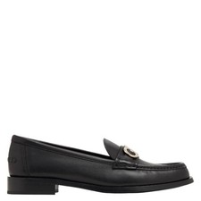 Ferragamo Gancini Ornament Leather Moccasins,...