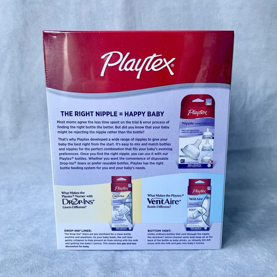 Botellas Playtex Ventaire, Nurser, Drop-Ins SureFeed Discovery Mix Match Pezones Foto 4 de 4