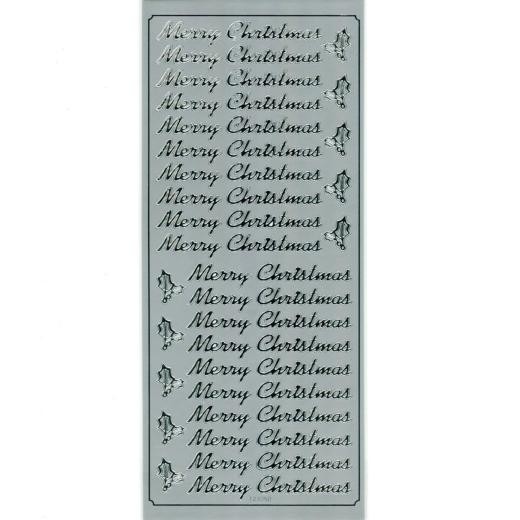 Habico Peel Off Stickers - Merry Christmas 123050 Silver