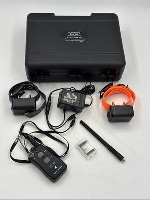 DT Systems Super Trainer EDT 302 Dog Obedience 2 Collars Case Remote USED
