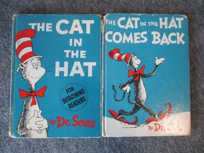 DR. SEUSS 1ST ED HC THE CAT IN THE HAT-1957 + THE CAT IN THE HAT COMES BACK-1958