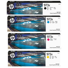 Genuine HP 973X Black/Cyan/Magenta/Yellow Ink Cartridge Multipack