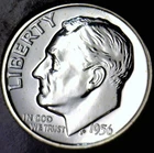 1956 GEM PROOF SILVER Roosevelt Dime Coin SUPERB PRF LOT #PQ70   FREE SHIP