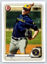 2020 Bowman Zack Brown Rookie Milwaukee Brewers RC #BP-34