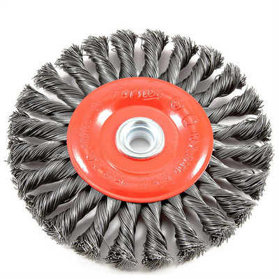Forney Industries Wire Wheel Knotted, 6 in x .020 in x 1/2 - 5/8 in Arbor