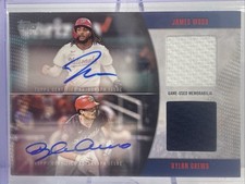 2025 Topps Dual Autograph Relic DYLAN CREWS JAMES WOOD 26/50 #MLMDA-WOC