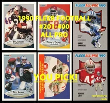 1990 Fleer FOOTBALL #201-400+All Pro Your Choice $2 or 2 Card Minimum YOU PICK!