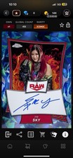 2025 Topps WWE Slam Digital IYO SKY Chrome Sapphire Auto Iconic 