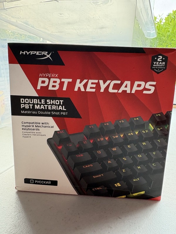 HyperX PBT Keycaps Full Key Set Double Shot PBT Material Russian BLACK FREE POST