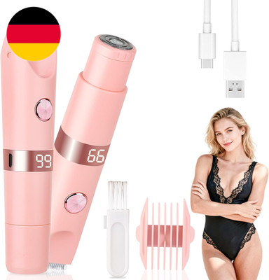 Damenrasierer Elektrisch & Bikini Trimmer 2-In-1 Mit LED Digitalanzeige, IPX7 Wa