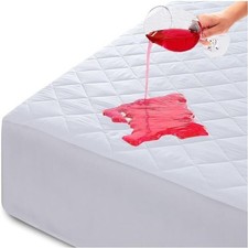 Waterproof Quilted Fitted Mattress Protector Pad Deep Pocket - Elastic Fitted...