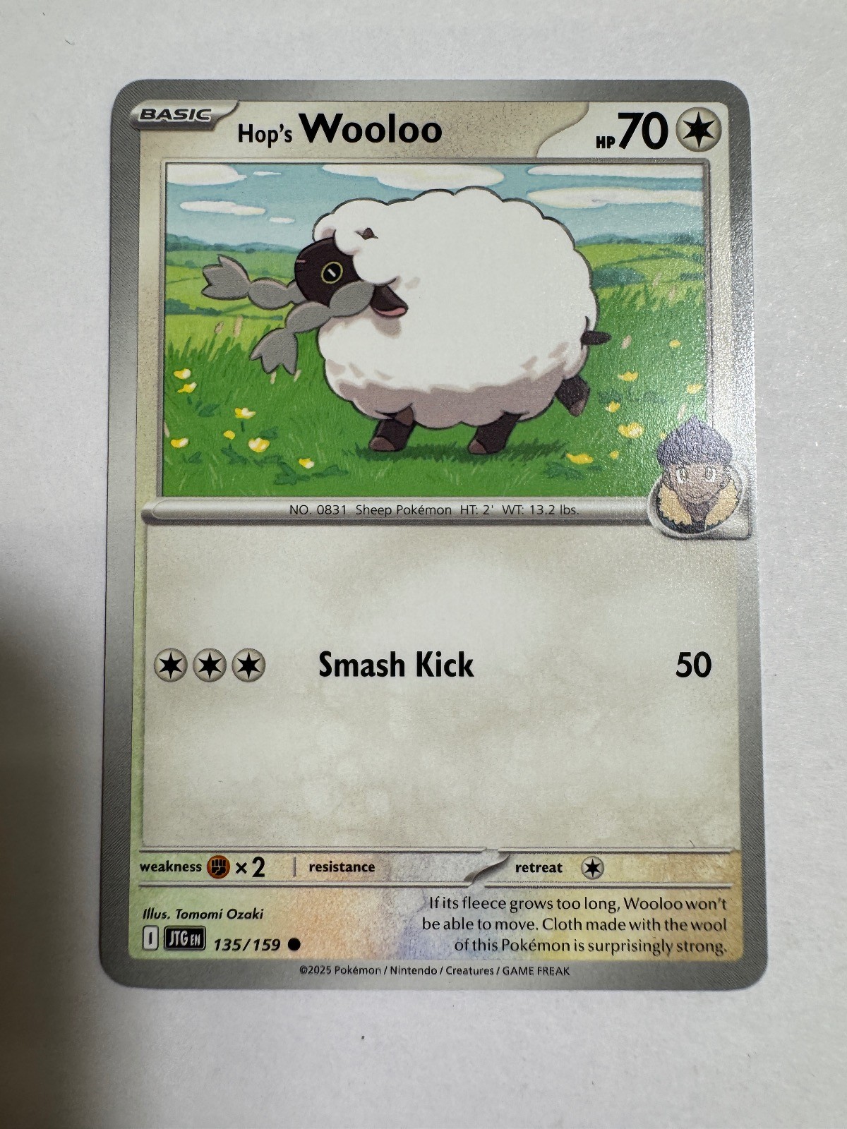 Hop's Wooloo 135/159 Common Journey Together Pokemon Near Mint