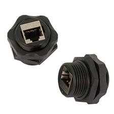 CAT6 RJ45 Shielded Industrial Panel Mount Bulkhead Female/Female Feed Thru Coupl