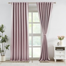 Pink Blackout Curtains 2 Panels Set Jacquard 85 Room Darkening Curtains for ...