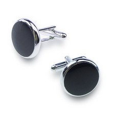 8 Pcs Suit Accessories Crystal Cuff Links Mens Black Shirt Studs