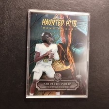  1/2 Shedeur Sanders Rookie Teal Shimmer Dracula 2025 Wild Card Haunted Hits