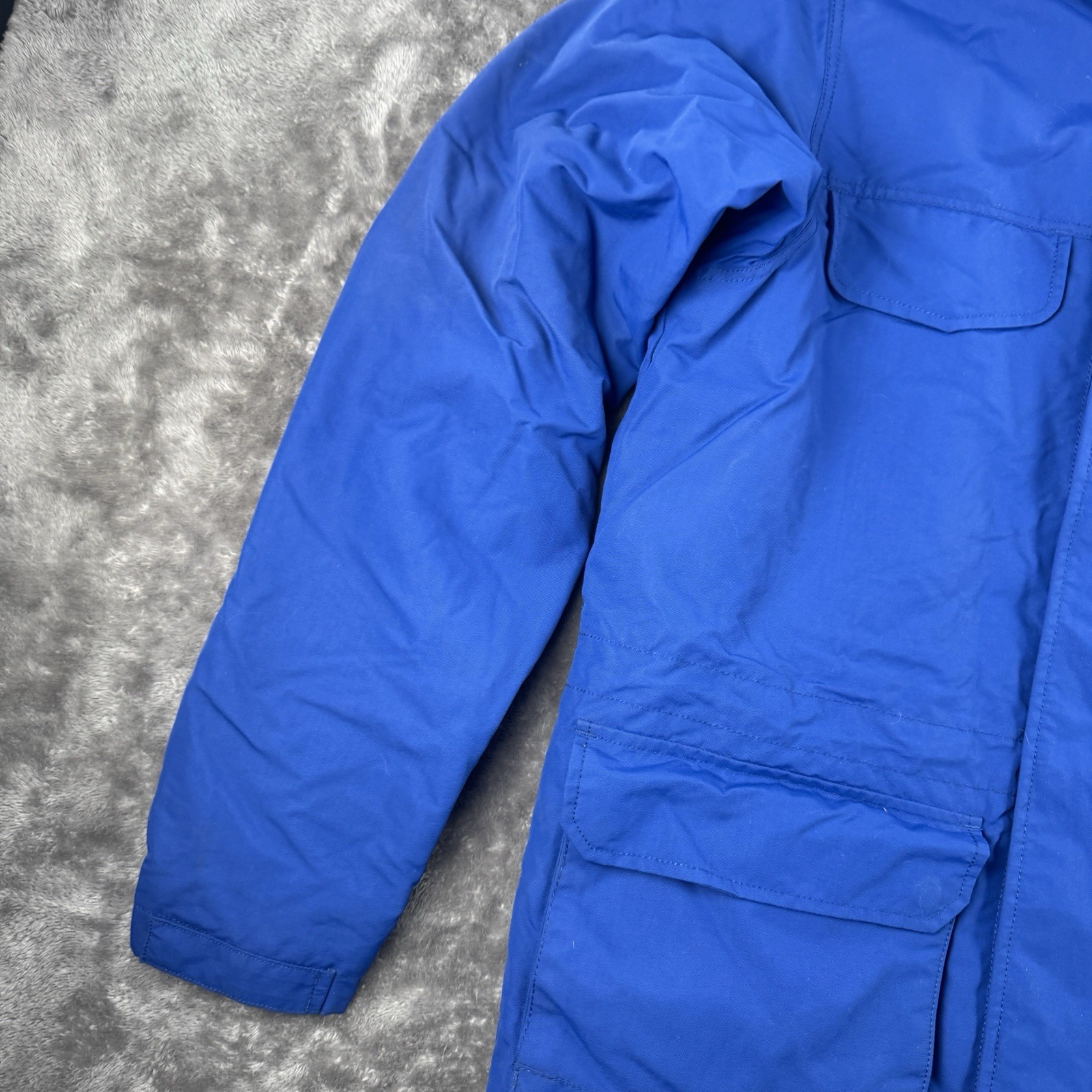 Patagonia Isthmus Parka Coat Sherpa Lined Full Zip Men’s Blue Sz XS Fall ‘17 image 3