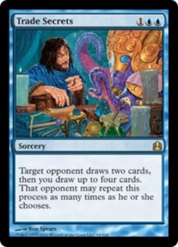 1x Lightly Played, English Trade Secrets - Commander