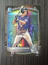 CHARLIE CONDON 2025 BOWMAN CHROME PROSPECTS REPTILIAN REFRACTOR #BCP-75 ROCKIES