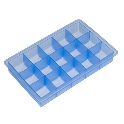 LURCH Eisformer Würfel 3cm für 15 Eiswürfel Silikon eisblau 