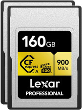 Gold Series Professional 160GB Cfexpress Type-A Memory Card, 2-Pack