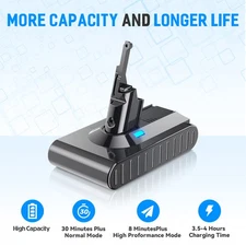 6000mAh For Dyson V8 Battery V8 Absolute SV10 Animal Cordless Vacuum 21.6Volt