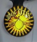2000s Vintage Doc Otis' Hard Malt Lemon Round Beer Light Sign Bar Lamp