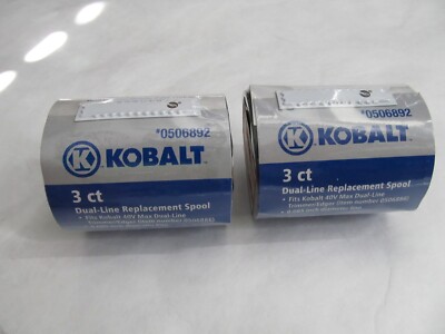 6 pc Kobalt Genuine Dual-Line Trimmer Replacement Spool .065'' x 20' Line NEW