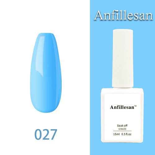 Anfillesan 15ML Gel Nail Polish Summer Nail Soak Off LED UV Gel Top/Base Coat - Picture 62 of 203