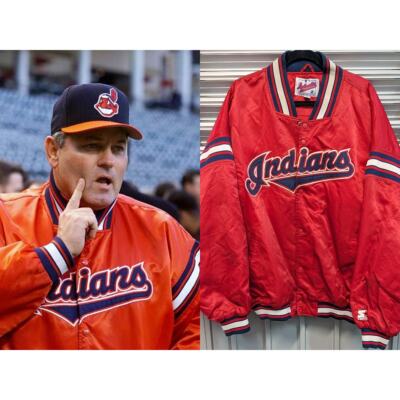 Cleveland Indians ボンバージャケット ネイビー/レッド Cleveland Indians Starter Jacket | Indians Starter Jacket