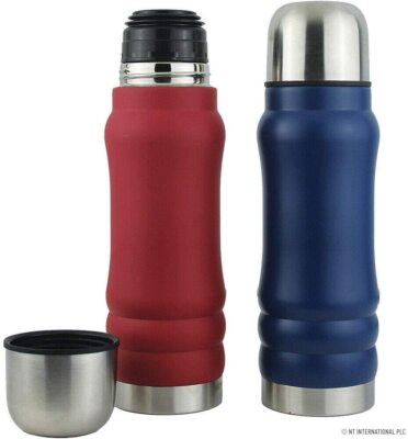 500ML EDELSTAHLKOLBEN HEISSKALTTEE GETRÄNK THERMOSKANNE CAMPING VAKUUMFLASCHE