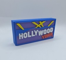 Hollywood Video Video Tape / Video Game Rental Store Sign Desk Shelf Art VHS DVD