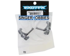 EXOTEK EXO2328 Losi 22S Sprint Aluminum HD Front Spindle Hub Set (Black) (2)