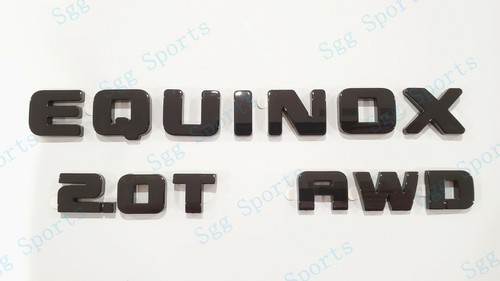 Gloss Black Door & Rear Equinox AWD 2.0T Letter Emblem OVERLAY Chevrolet Equinox - Bild 8 von 8