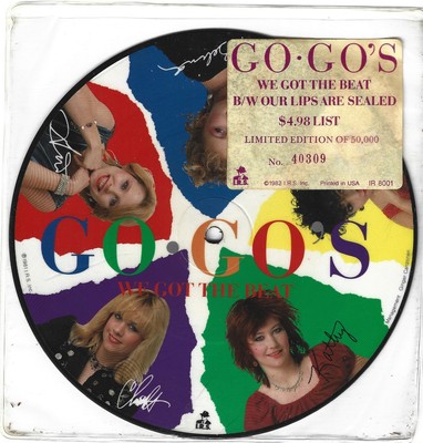GO-GOs  7  Picture Disc IRS US 1982 LTD #'D We Got The Beat/ Our Lips Are Sealed