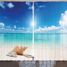 Muscheln Rustikale Gardine Muscheln Tropical Beach