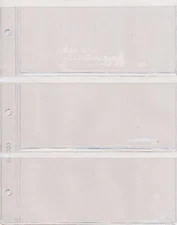 Dansco Vinyl Album Page - 3-Pocket - Currency Holder Storage