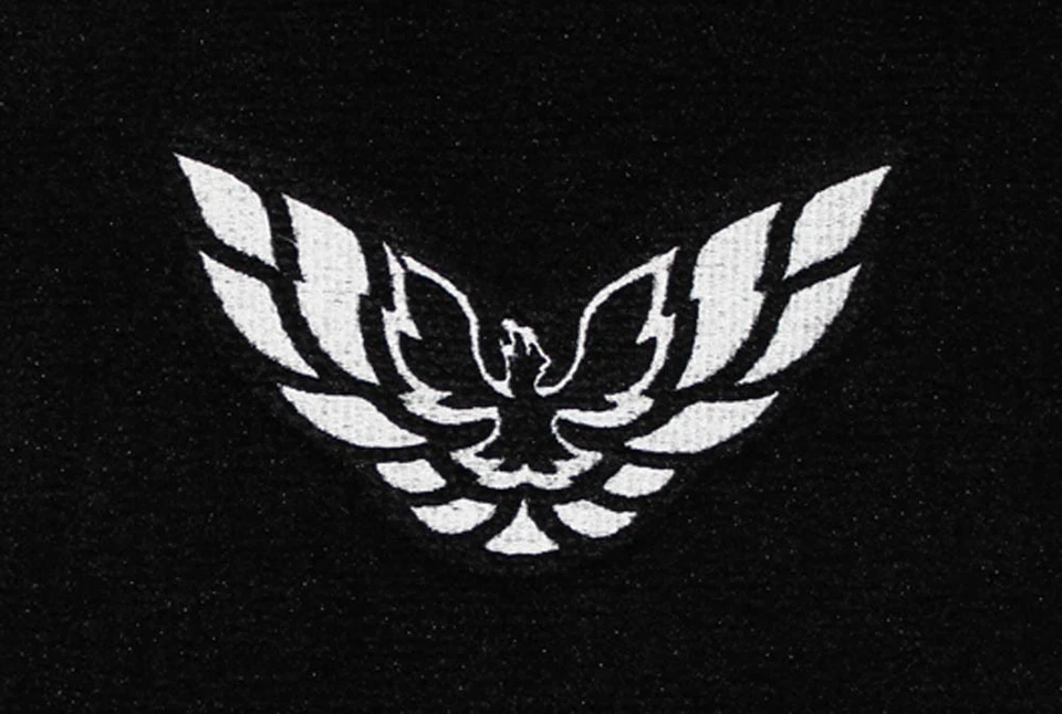 NEW! Carpet Floor Mats 1982-2002 PONTIAC FIREBIRD Embroidered Logo Silver set 4 - Image 3 of 4